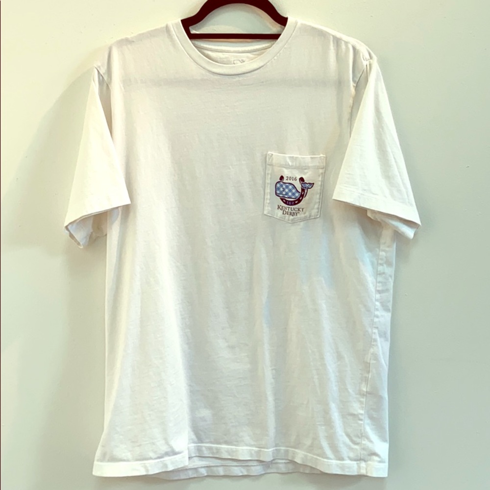 Vineyard Vines White Front Pocket Tee